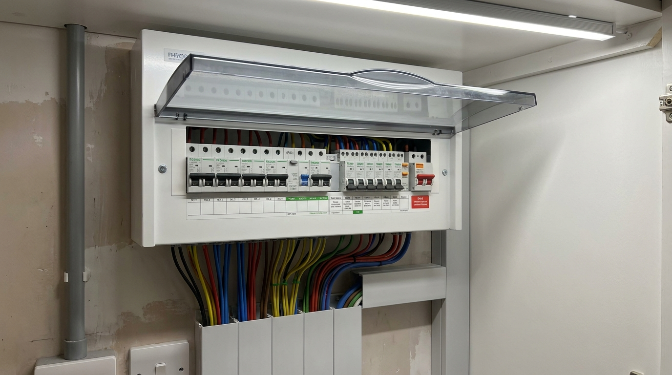 A neatly installed consumer unit by Empowered Electrical
